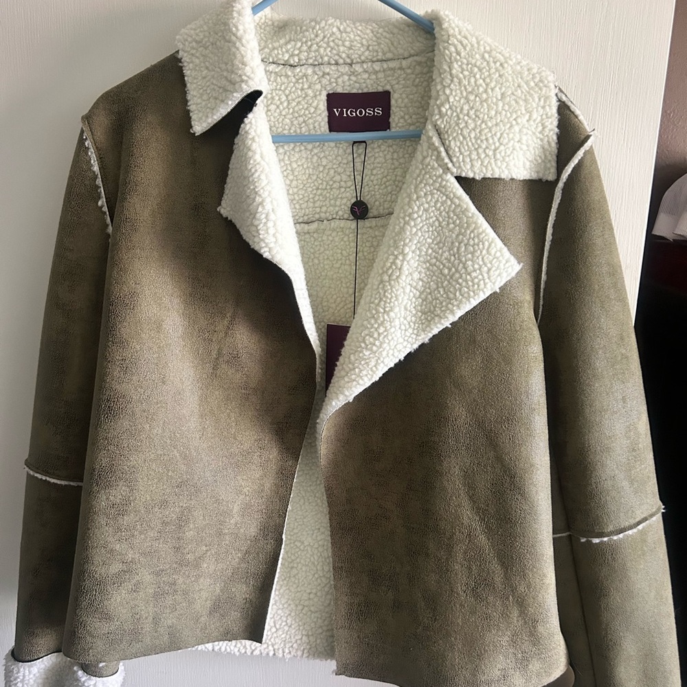 Vigoss Women's Olive Teddy Jacket